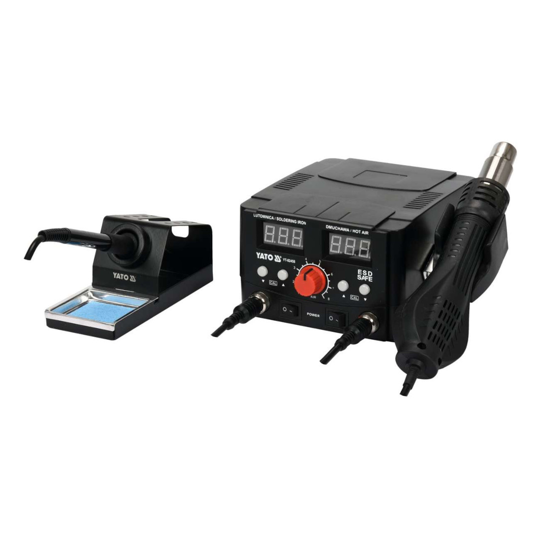 Stacja lutownicza 2w1 hotair i grotowa Yato YT-82458 - 750W
